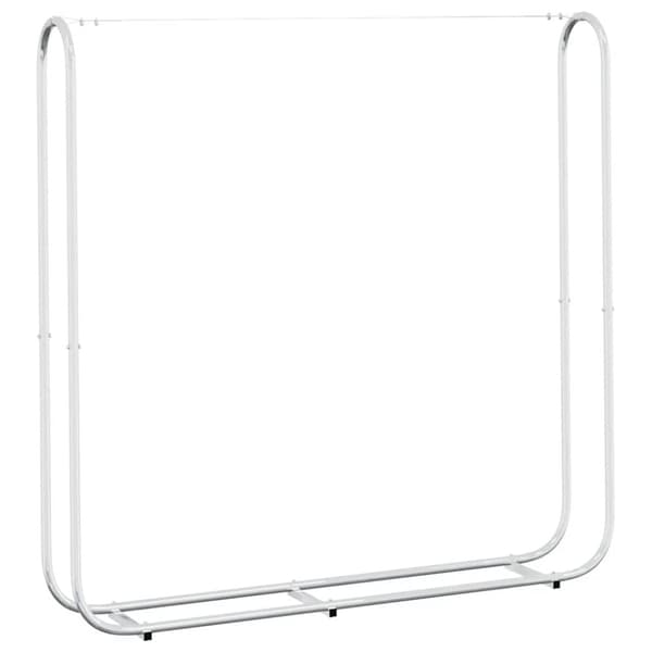 vidaXL Vedstativ med regntrekk 150x25x150 cm galvanisert stål