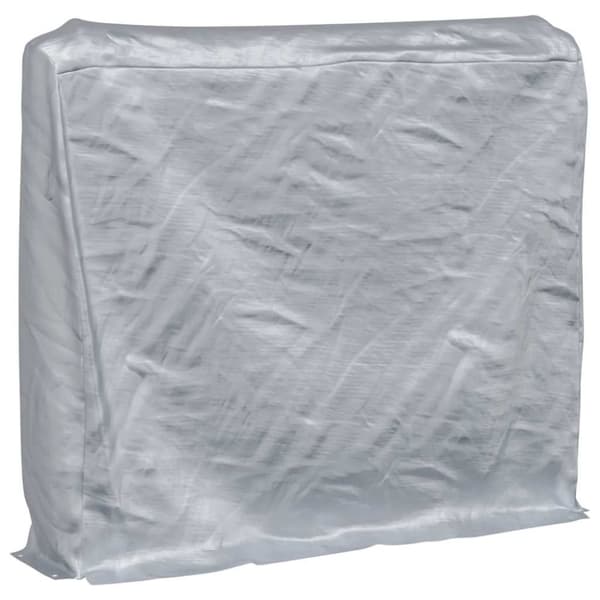vidaXL Vedstativ med regntrekk 150x25x150 cm galvanisert stål
