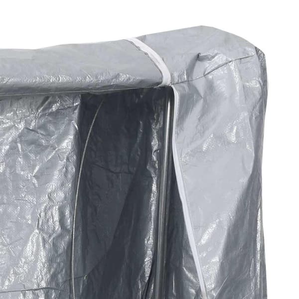 vidaXL polttopuuteline sadesuojalla 300x25x150 cm galvanoitu teräs