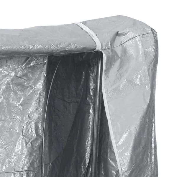 vidaXL polttopuuteline sadesuojalla 250x25x150 cm galvanoitu teräs