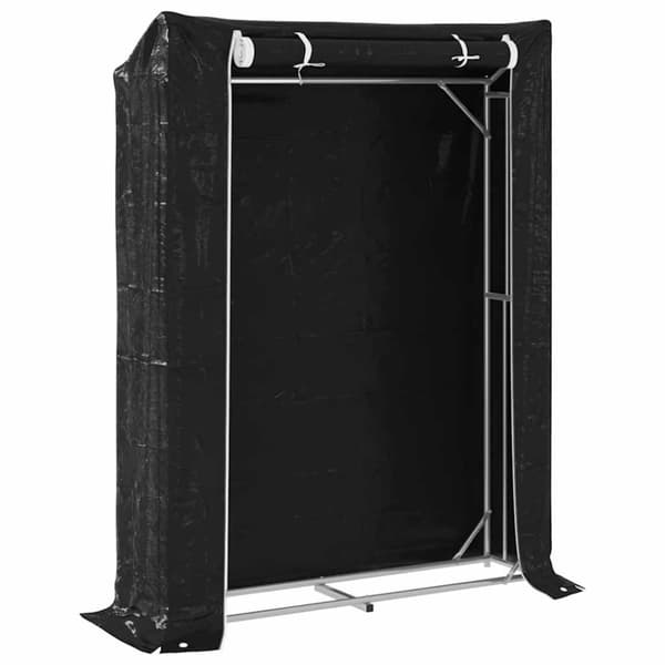 vidaXL Polttopuuteline sadesuojalla 150x40x200 cm galvanoitu teräs