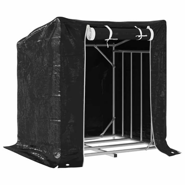 vidaXL Polttopuuteline sadesuojalla 100,5x80,5x110,5 cm