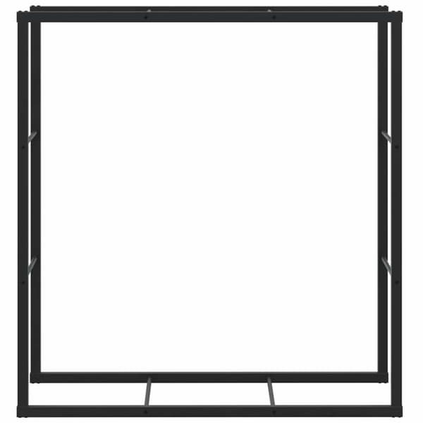 vidaXL Vedstativ svart 110x30x116 cm stål