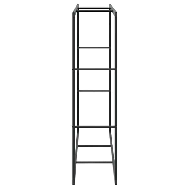 vidaXL Vedstativ svart 110x30x116 cm stål