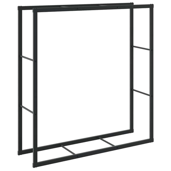 vidaXL Vedstativ svart 110x30x116 cm stål