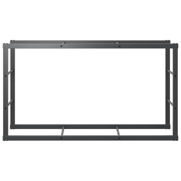 vidaXL Vedstativ svart 110x30x61 cm stål