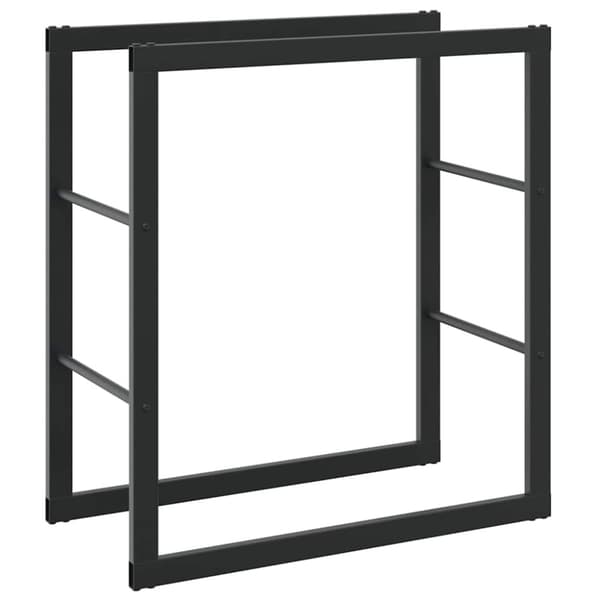 vidaXL Vedstativ svart 55x30x61 cm stål