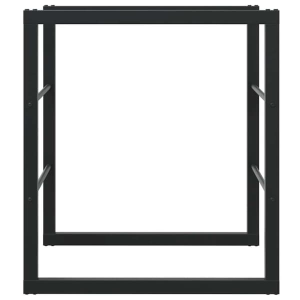 vidaXL Vedstativ svart 55x30x61 cm stål