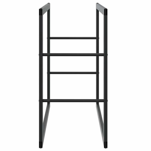 vidaXL Vedstativ svart 55x30x61 cm stål