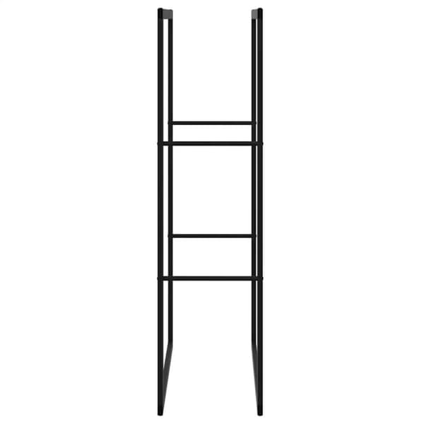 vidaXL Vedställ svart 55x30x116 cm stål