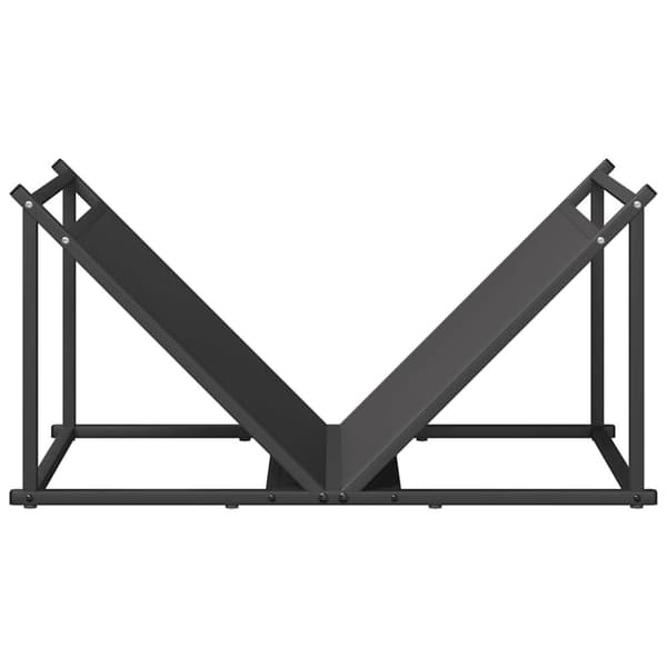 vidaXL Polttopuuteline musta 70x43x34,5 cm kylmävalssattu teräs