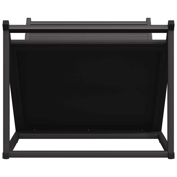 vidaXL Polttopuuteline musta 70x43x34,5 cm kylmävalssattu teräs