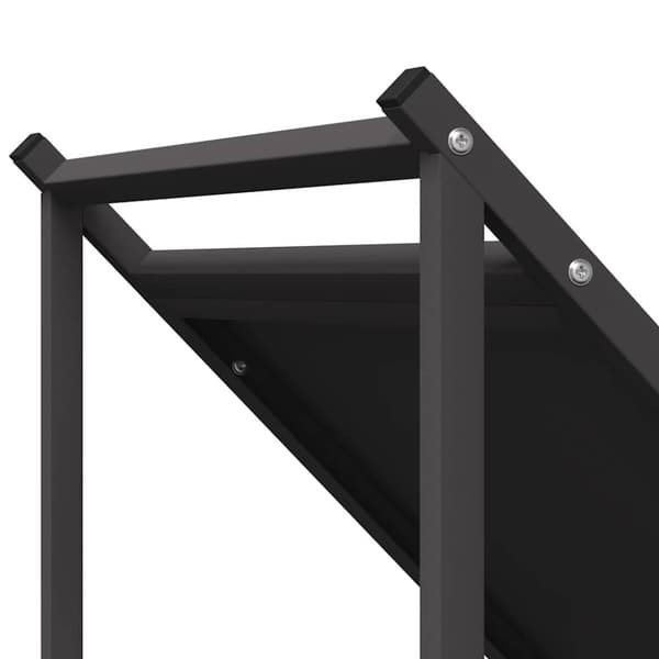 vidaXL Polttopuuteline musta 70x43x34,5 cm kylmävalssattu teräs