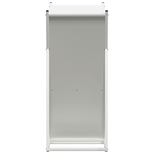 vidaXL Polttopuuteline valkoinen 69,5x35x81 cm kylmävalssattu teräs