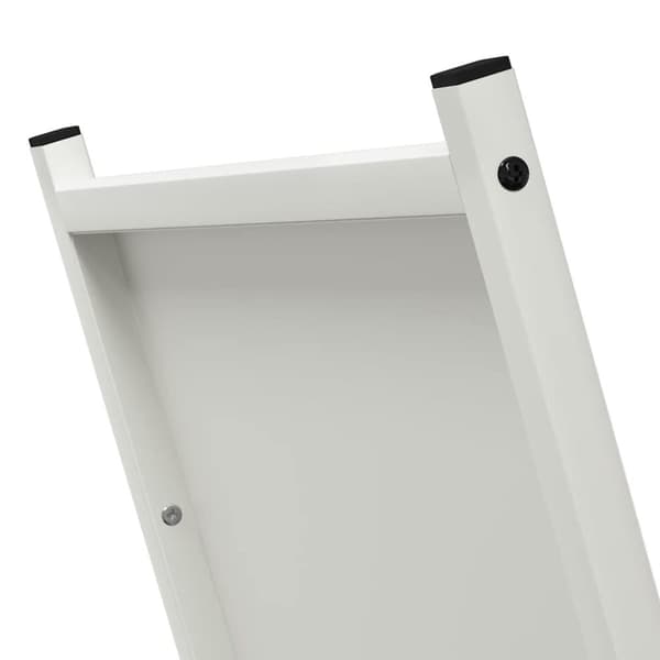 vidaXL Polttopuuteline valkoinen 69,5x35x81 cm kylmävalssattu teräs