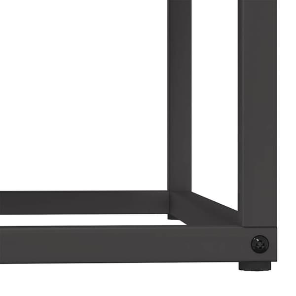 vidaXL Polttopuuteline musta 69,5x35x81 cm kylmävalssattu teräs