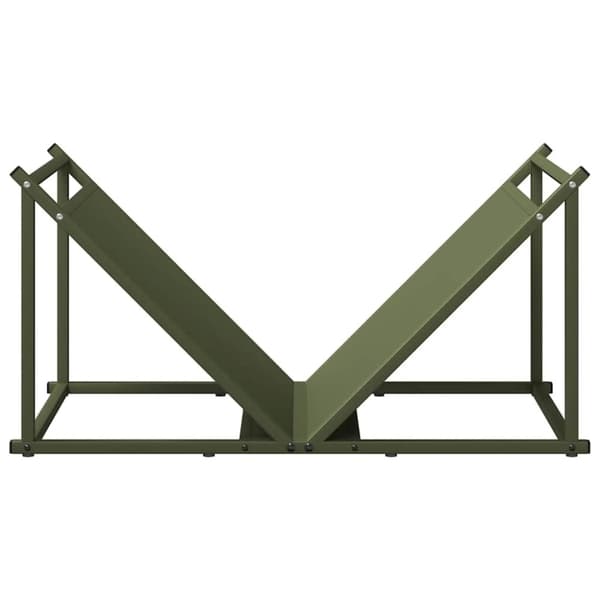 vidaXL Polttopuuteline 70x43x34,5 cm kylmävalssattu teräs