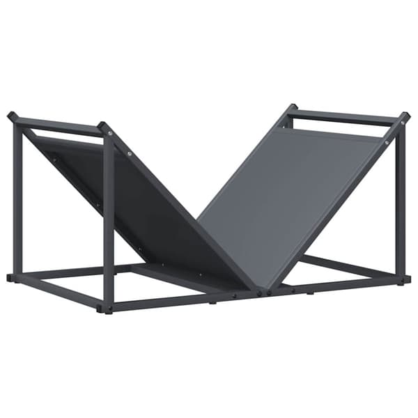 vidaXL Polttopuuteline antrasiitti 70x43x34,5 cm kylmävalssattu teräs