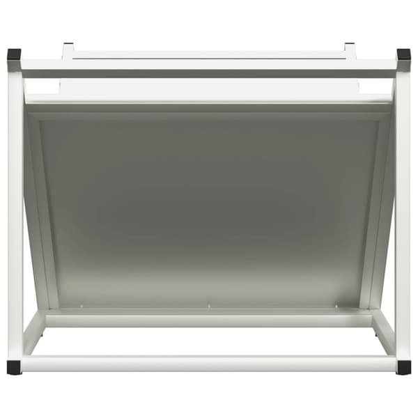 vidaXL Vedstativ hvit 70x43x34,5 cm kaldvalset stål