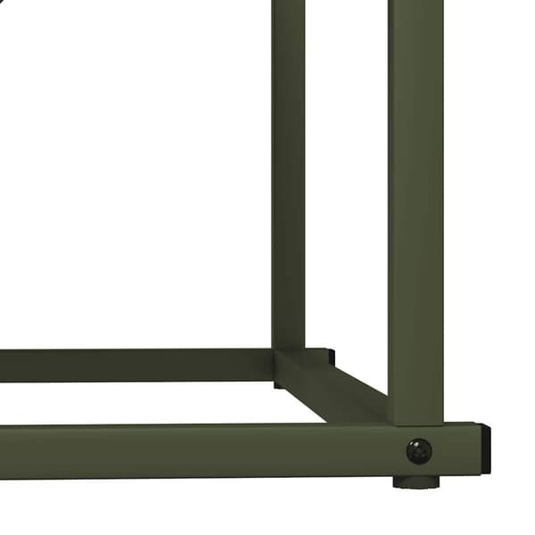 vidaXL Vedstativ olivengrønn 70x43x34,5 cm kaldvalset stål