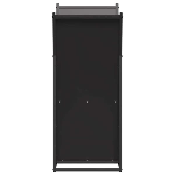 vidaXL Vedstativ svart 69,5x35x81 cm kaldvalset stål