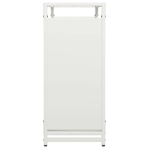 vidaXL brændestativ 90x28x65 cm koldvalset stål hvid