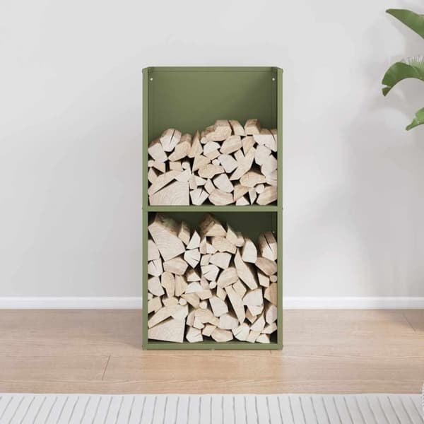 vidaXL Polttopuuteline 40x30x80 cm kylmävalssattu teräs