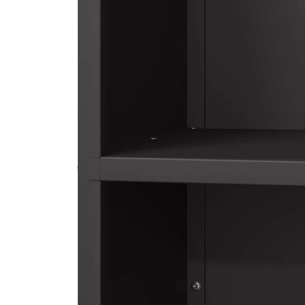 vidaXL Polttopuuteline musta 40x30x75 cm kylmävalssattu teräs