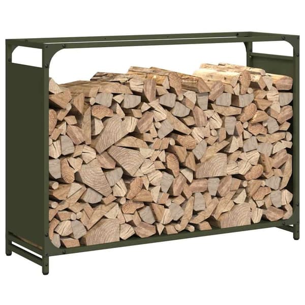 vidaXL Polttopuuteline 90x28x65 cm kylmävalssattu teräs