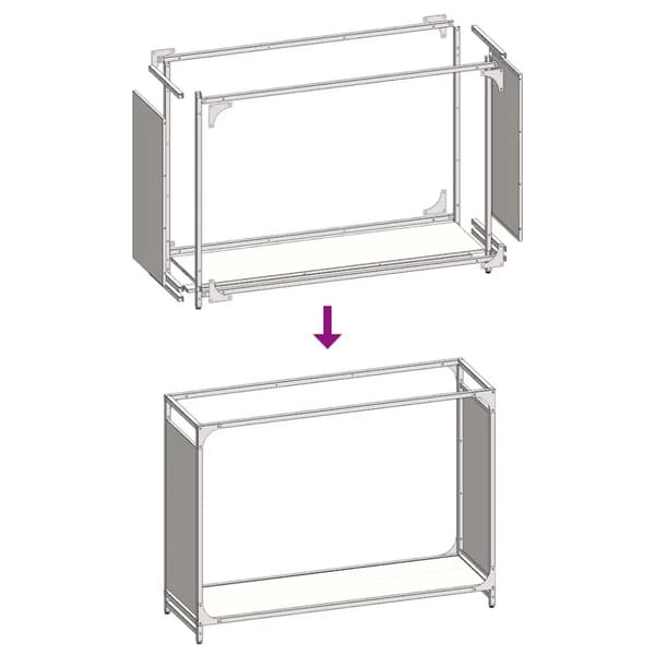 vidaXL Polttopuuteline 90x28x65 cm kylmävalssattu teräs