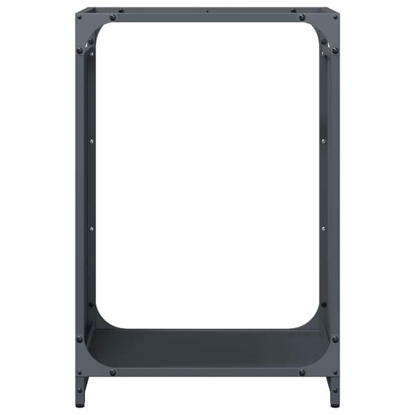 vidaXL Polttopuuteline antrasiitti 44x28x65 cm kylmävalssattu teräs