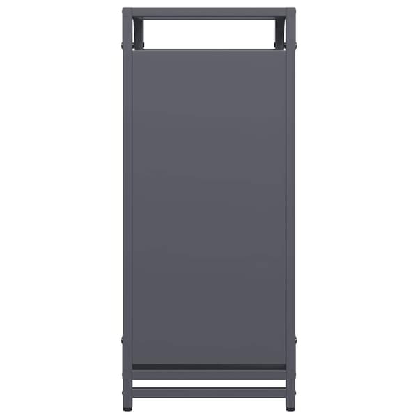 vidaXL Polttopuuteline antrasiitti 44x28x65 cm kylmävalssattu teräs