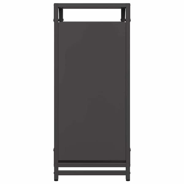 vidaXL Polttopuuteline musta 44x28x65 cm kylmävalssattu teräs