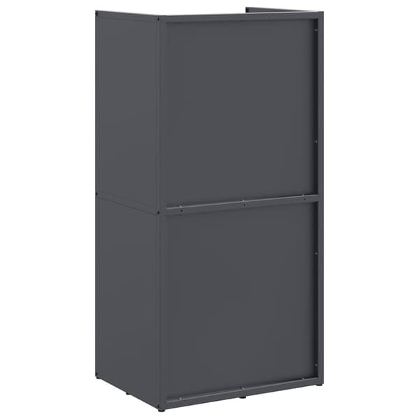 vidaXL Polttopuuteline antrasiitti 40x30x80 cm kylmävalssattu teräs