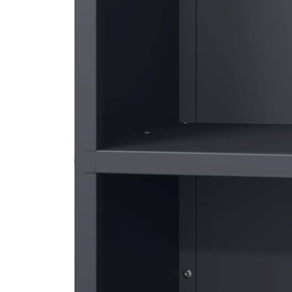 vidaXL Polttopuuteline antrasiitti 40x30x80 cm kylmävalssattu teräs