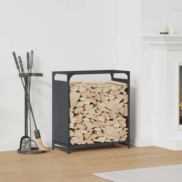 vidaXL brændestativ 60x28x65 cm koldvalset stål antracitgrå