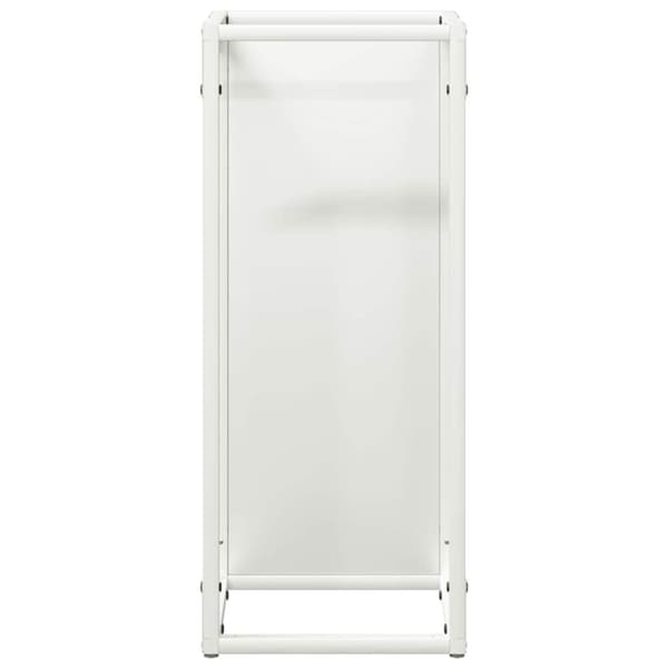 vidaXL brændestativ 25x25x60 cm koldvalset stål hvid