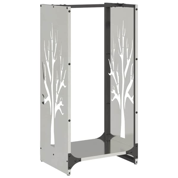vidaXL brændestativ 40x30x80 cm rustfrit stål