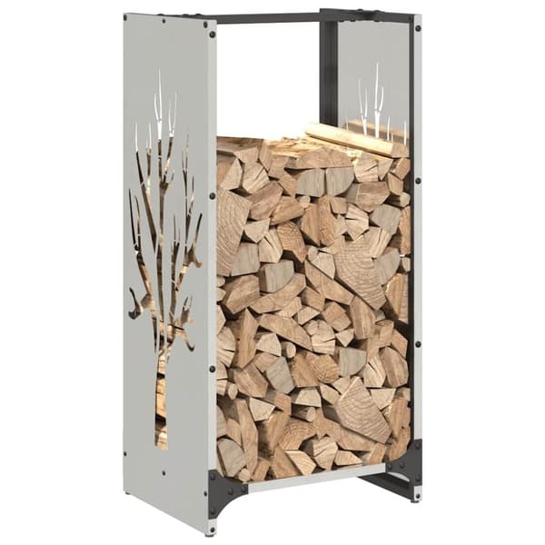 vidaXL brændestativ 40x30x80 cm rustfrit stål