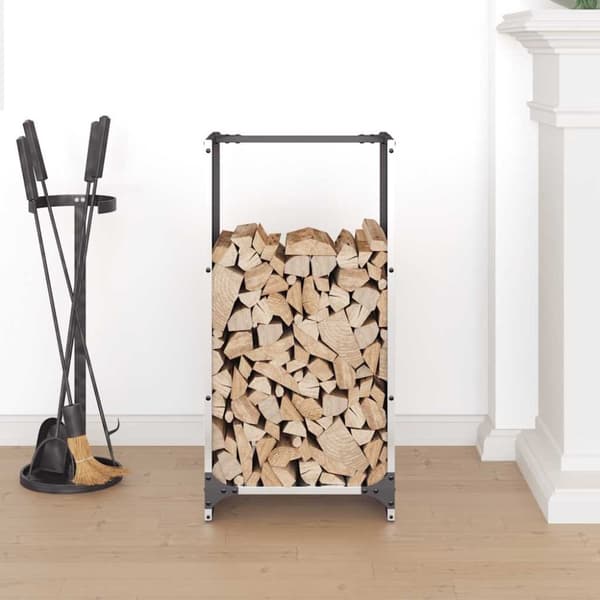 vidaXL brændestativ 40x30x80 cm rustfrit stål