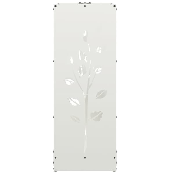 vidaXL brændestativ 40x30x80 cm koldvalset stål hvid