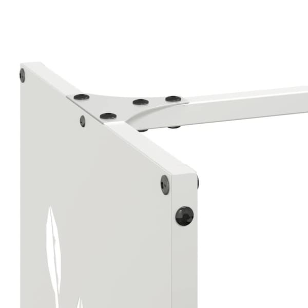 vidaXL brændestativ 40x30x80 cm koldvalset stål hvid