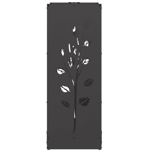 vidaXL Polttopuuteline musta 40x30x80 cm kylmävalssattu teräs