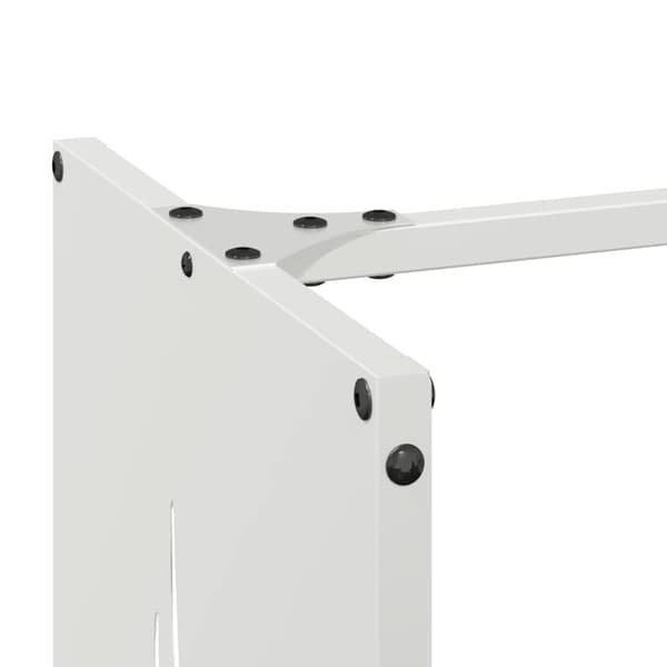 vidaXL Polttopuuteline valkoinen 40x30x80 cm kylmävalssattu teräs