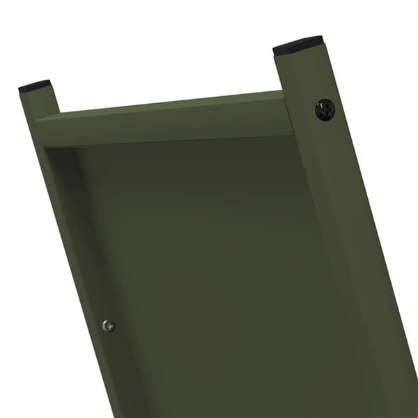 vidaXL Vedstativ olivengrønn 69,5x35x81 cm kaldvalset stål