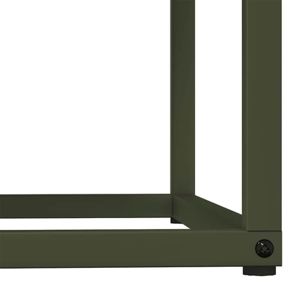 vidaXL Vedstativ olivengrønn 69,5x35x81 cm kaldvalset stål