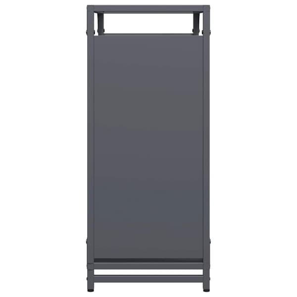 vidaXL Vedstativ antrasitt 60x28x65 cm kaldvalset stål