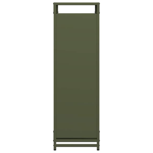 vidaXL Vedställ olivgrön 44x28x90 cm kallvalsat stål