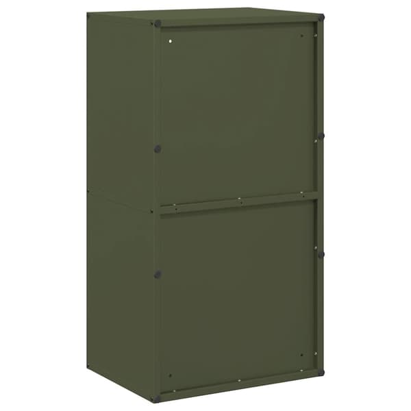 vidaXL Vedställ olivgrön 40x30x75 cm kallvalsat stål