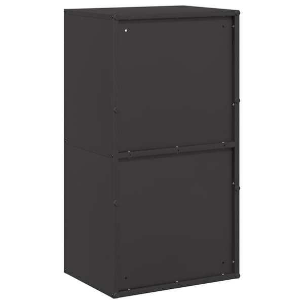 vidaXL Vedställ svart 40x30x75 cm kallvalsat stål